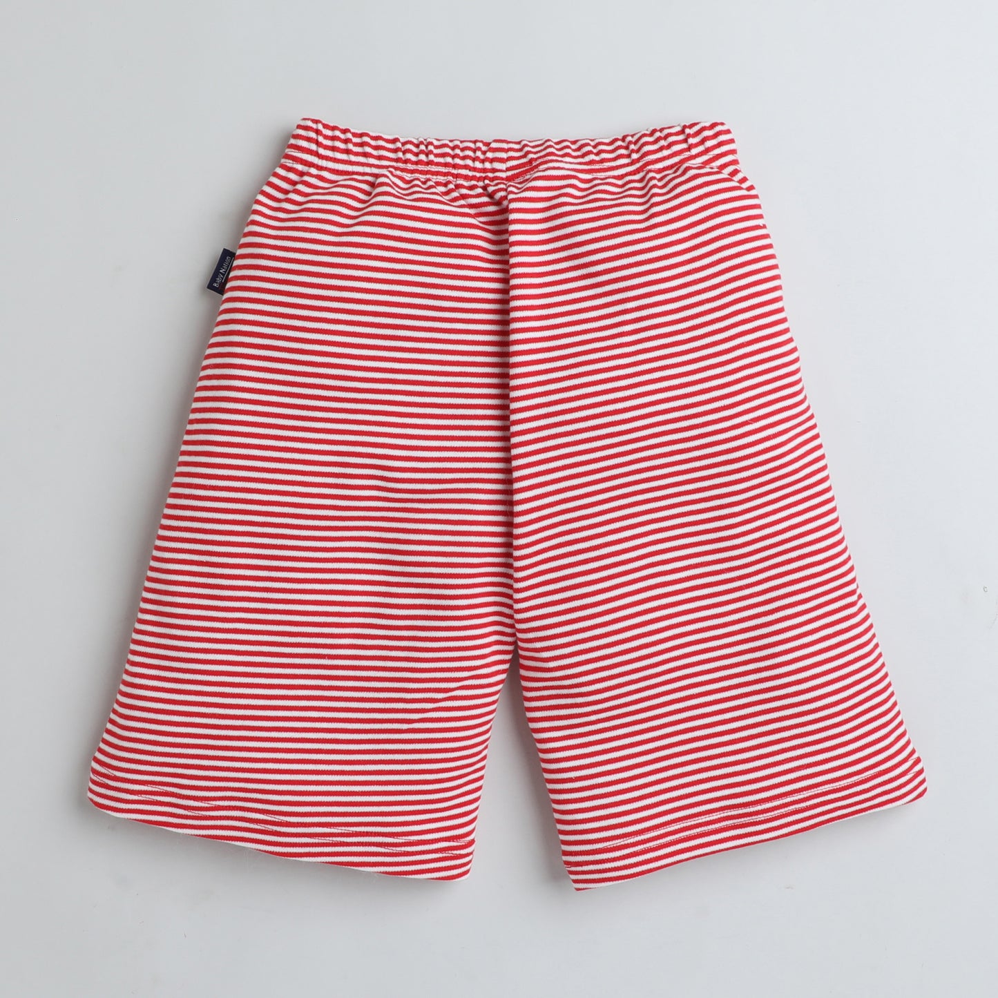 Boys Casual Printed Shorts - Mini Red Stripes