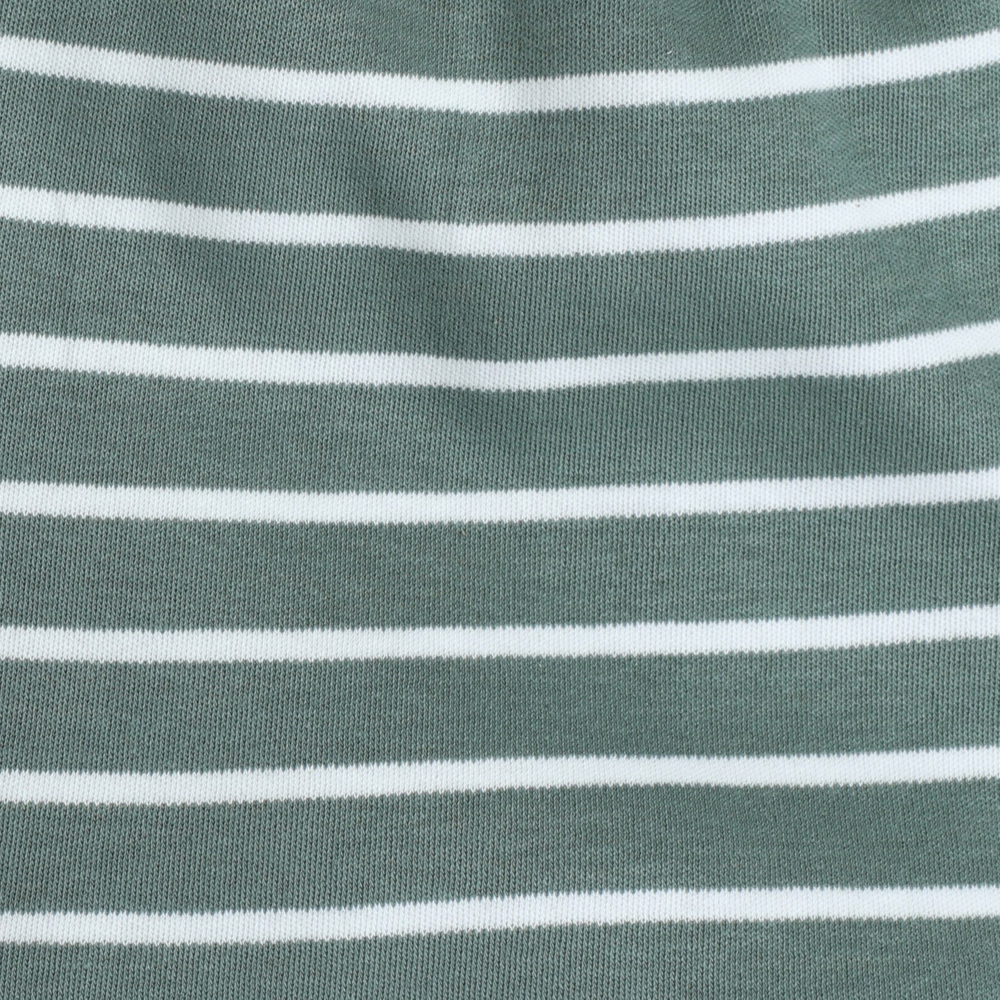 Green & White Striped Cotton Shorts