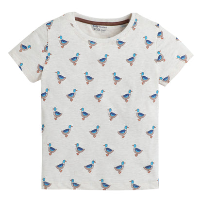 Girls Printed T-Shirt Beige – Duck Parade Design