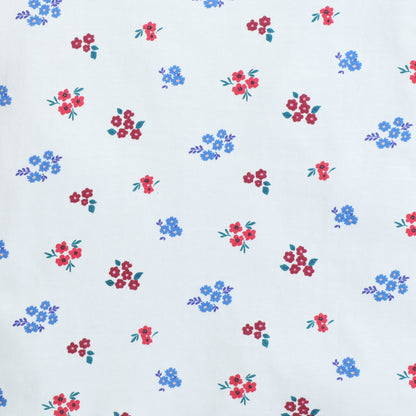 Girls Printed T-Shirt White – Floral All-Over Design