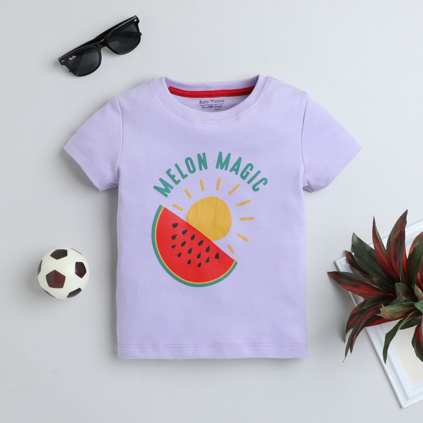 Girls Printed T-Shirt Lilac – Melon Magic Design