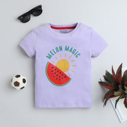 Girls Printed T-Shirt Lilac – Melon Magic Design