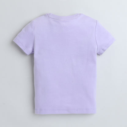 Girls Printed T-Shirt Lilac – Melon Magic Design