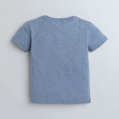Boys T-Shirt - Blue Smile Print