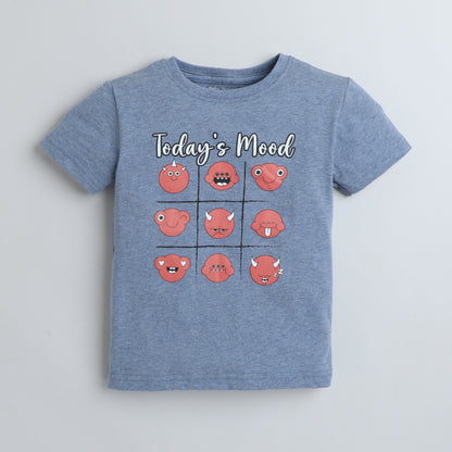 Boys T-Shirt - Blue Smile Print