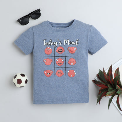 Boys T-Shirt - Blue Smile Print