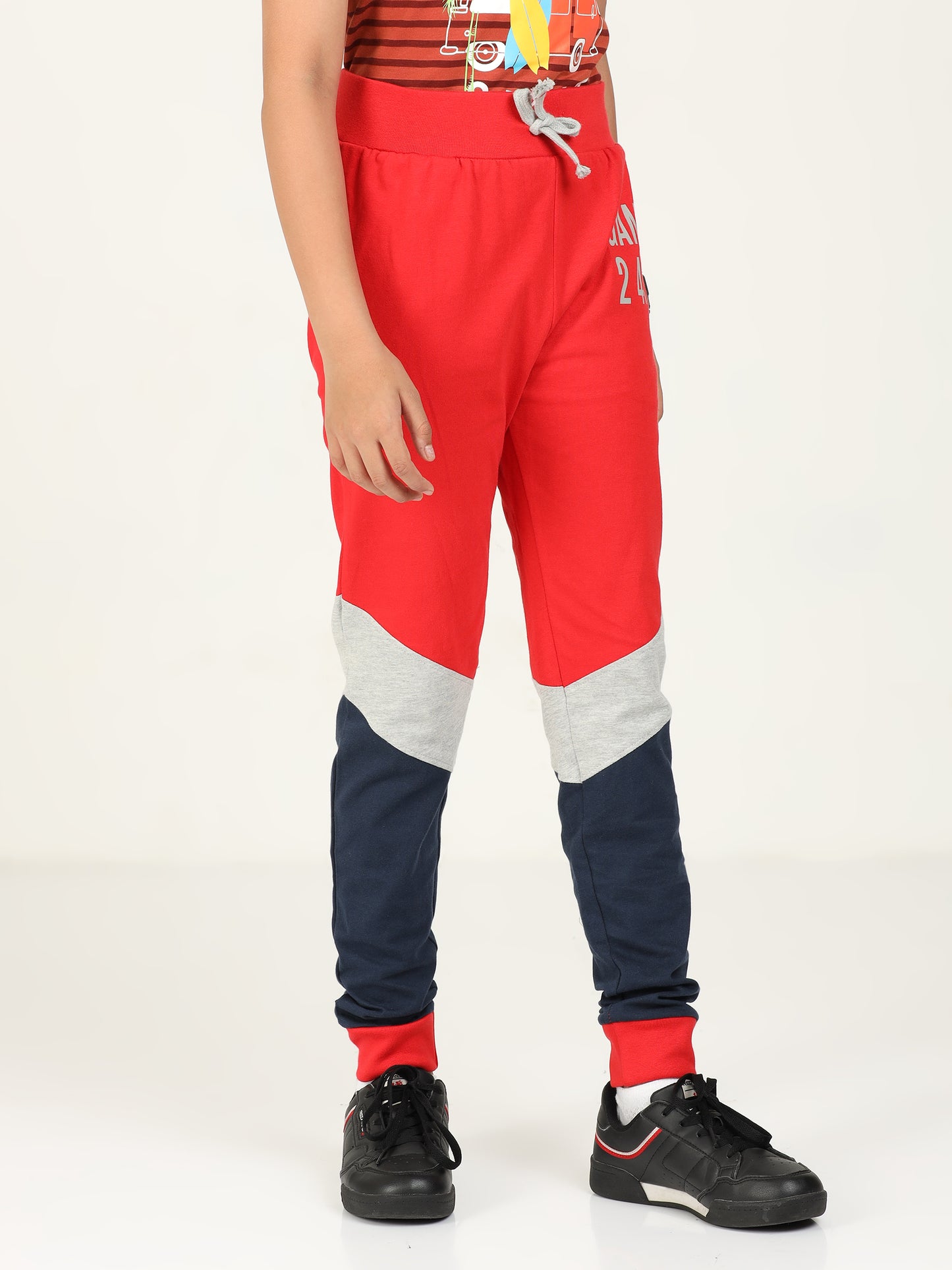 Dynamic Vibes: Boys' Red Joggers