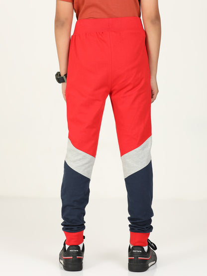 Dynamic Vibes: Boys' Red Joggers