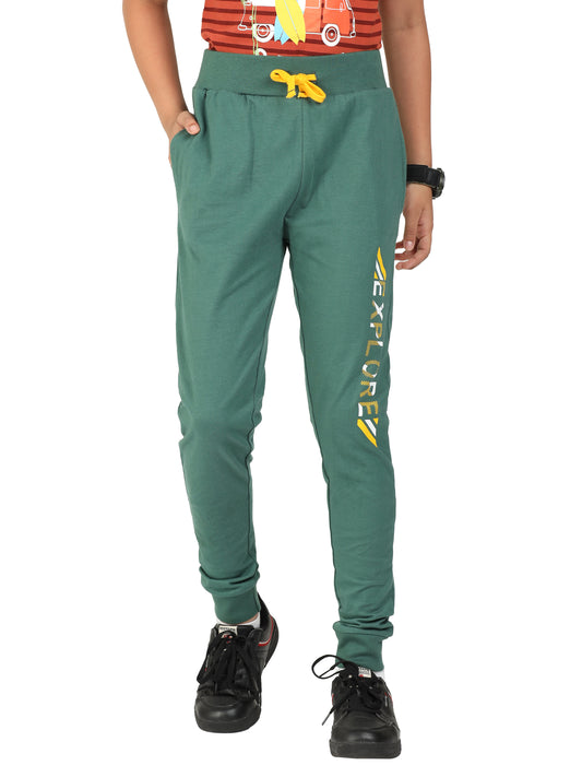 Fresh in Green: Boys' Stylish Joggers for Adventurous Spirits