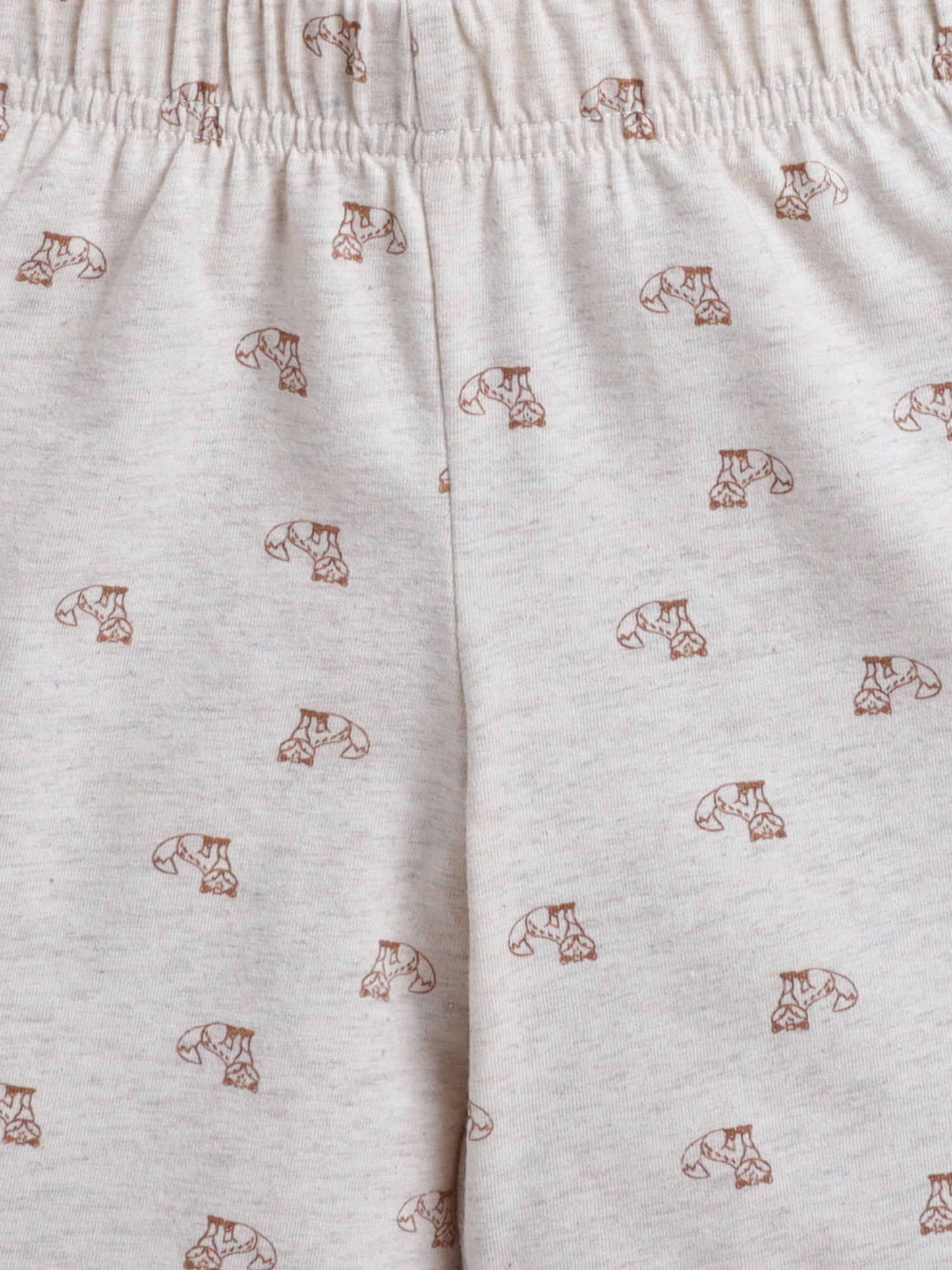 Baby Nation Cotton Knit Half Sleeve Coord Short Set - Mélange Cat