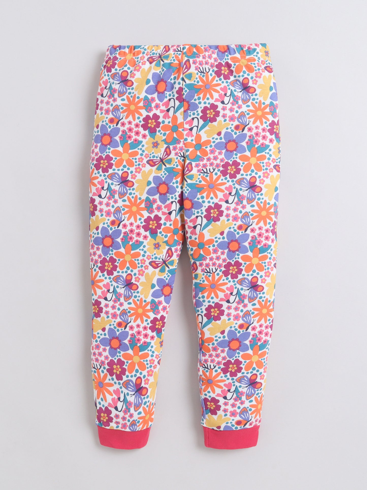 Baby Nation Kids Printed Cotton Night Suit Set - Floral