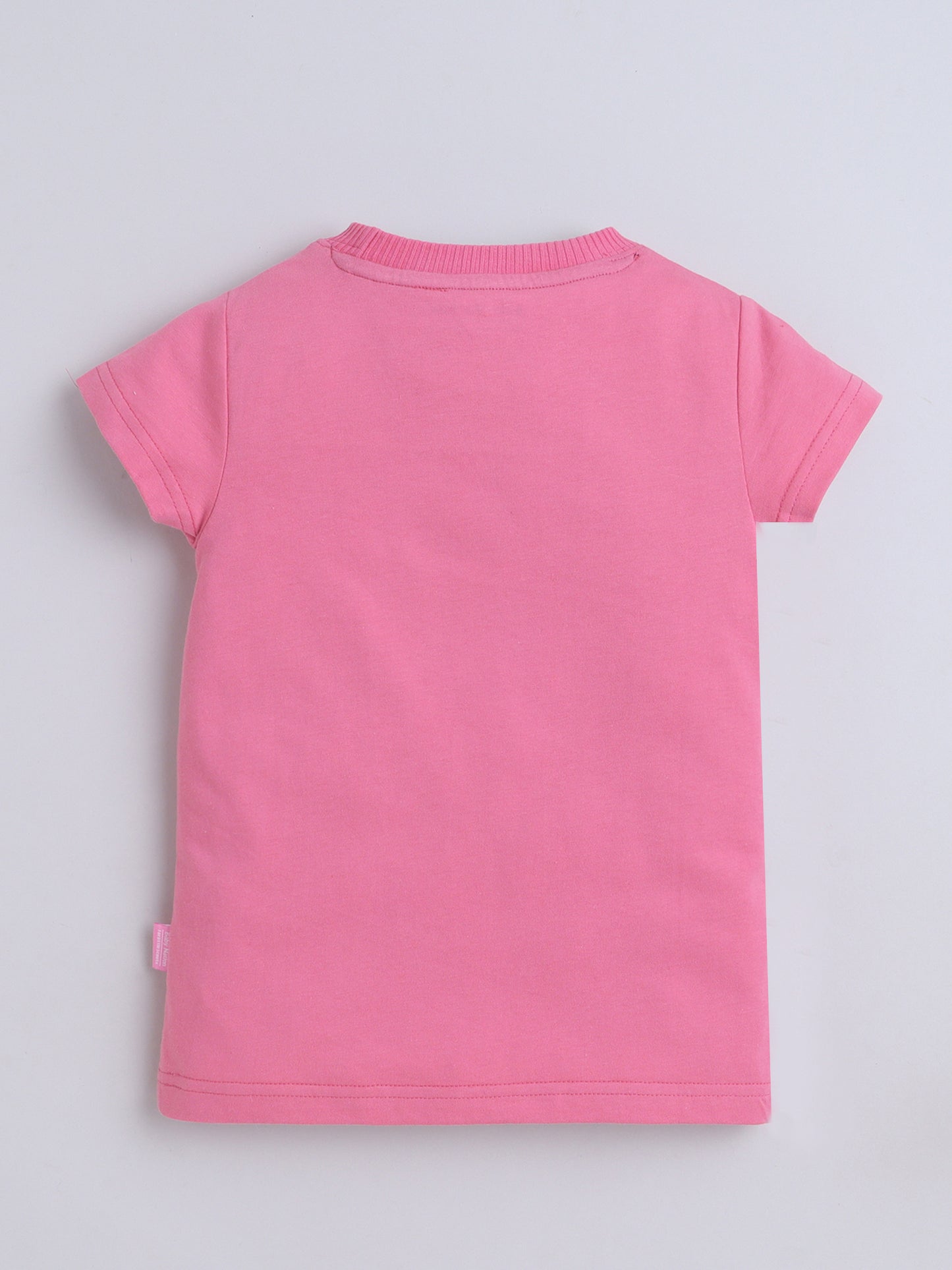 Baby Nation Cotton Knit Half Sleeves Printed T-Shirt - Pink Butterfly