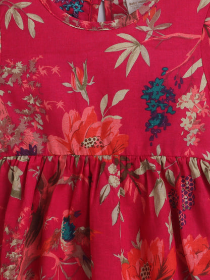 Girls Polycotton Frock - Red