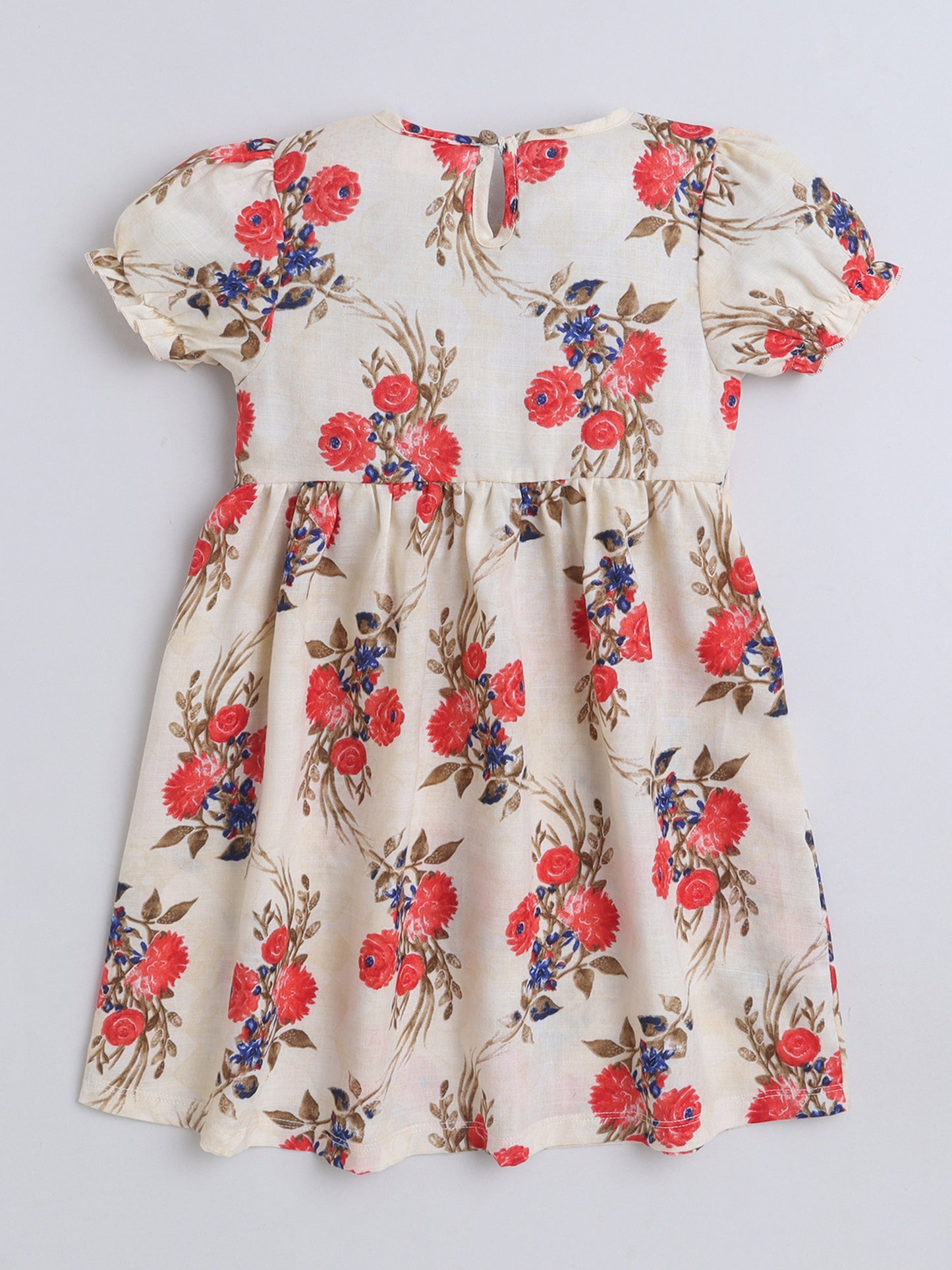 Girls Polycotton Frock - Creame