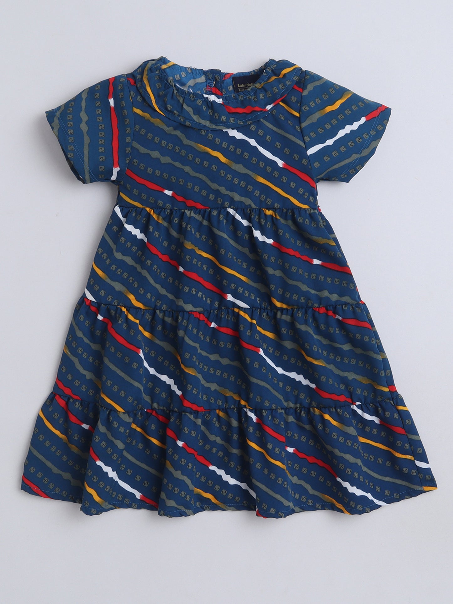Girls Polycotton Frock - Navy Blue