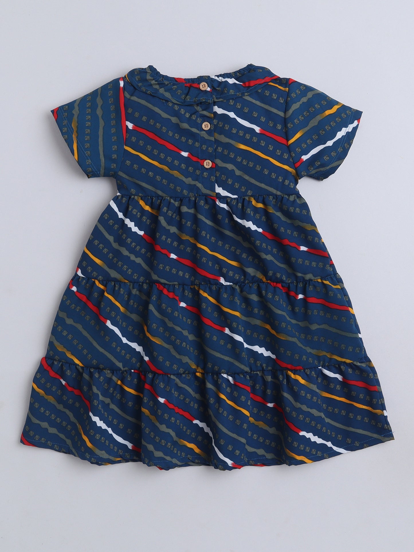 Girls Polycotton Frock - Navy Blue