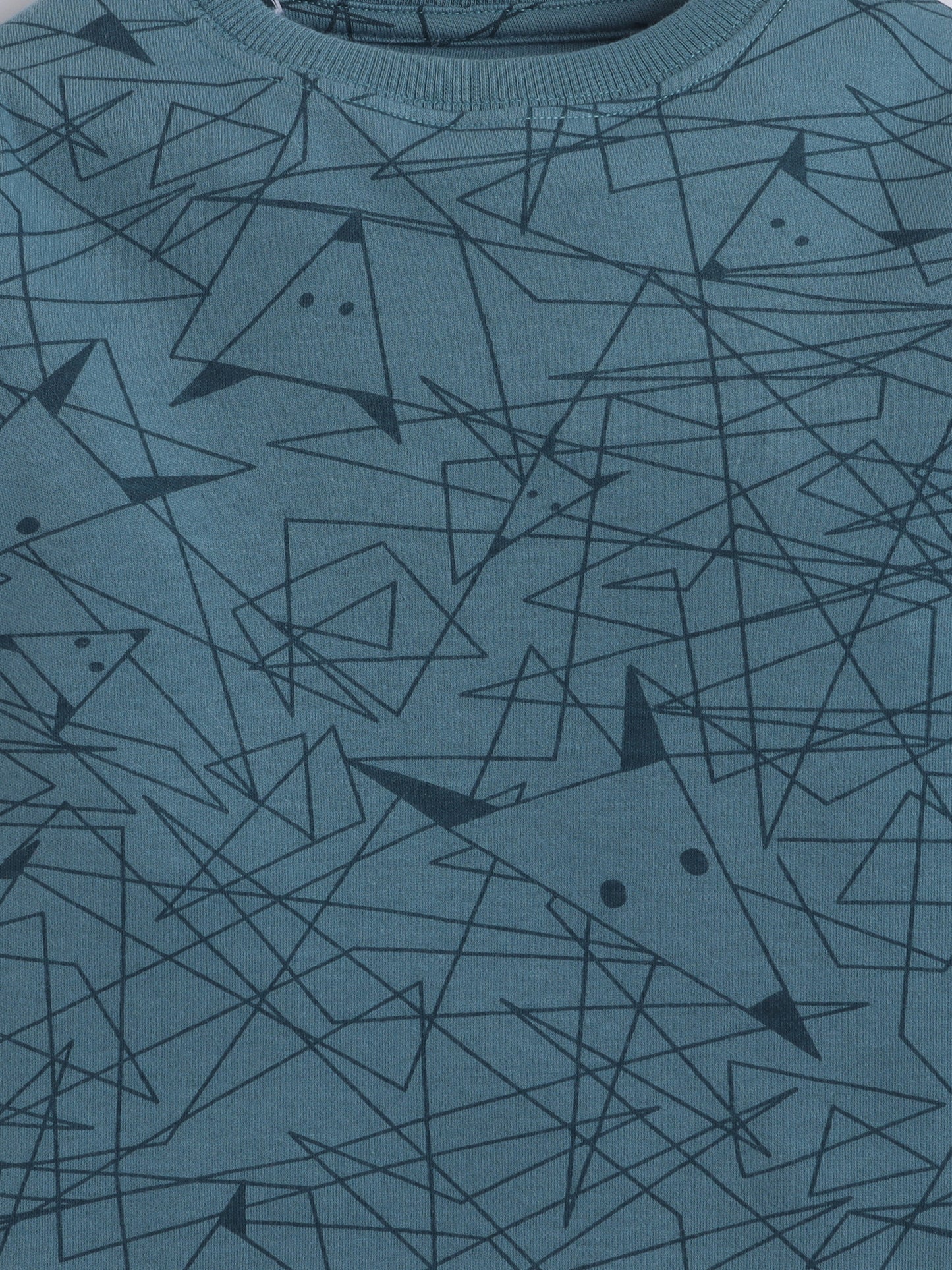 Baby Nation Kids Printed Cotton Night Suit Set- Pink Teddy