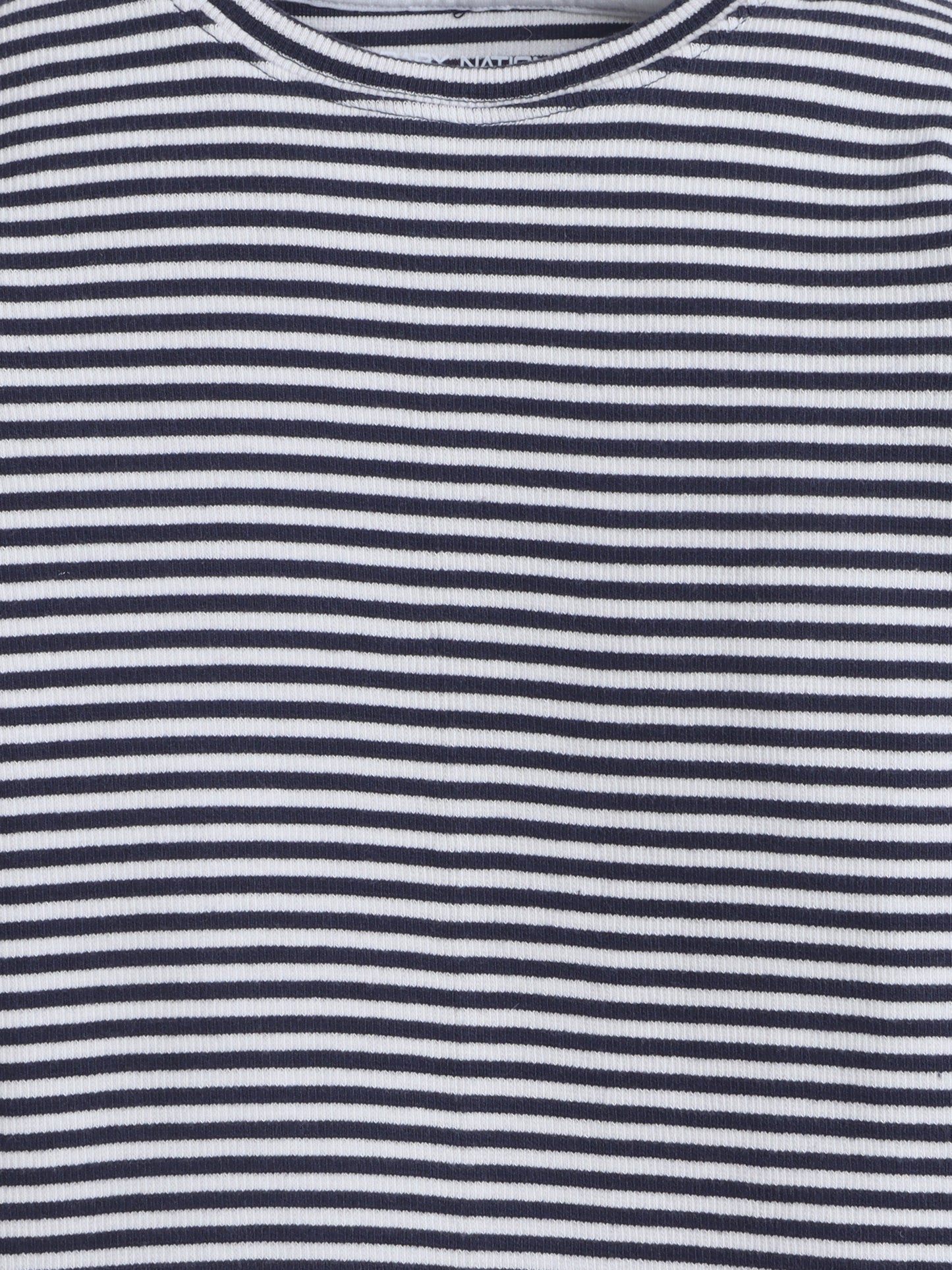 Baby Nation Kids Printed Cotton Night Suit Set-Navy Striped