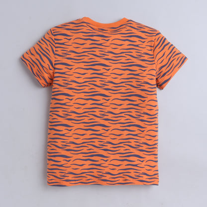 Boys T-Shirt - Orange Tiger