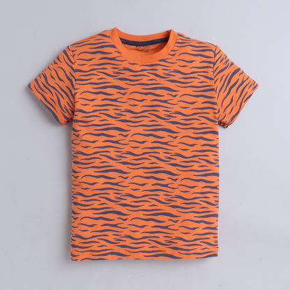 Boys T-Shirt - Orange Tiger