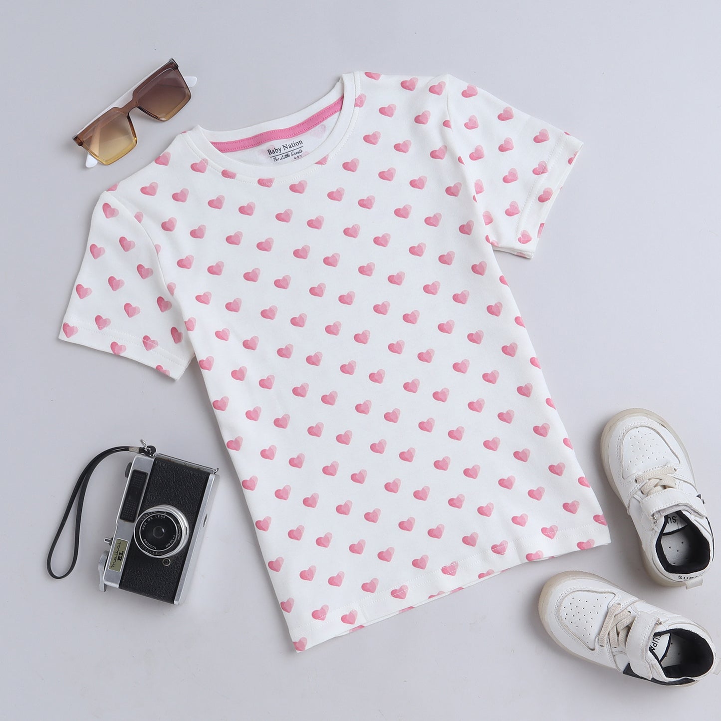 Boys T-Shirt - White Heart