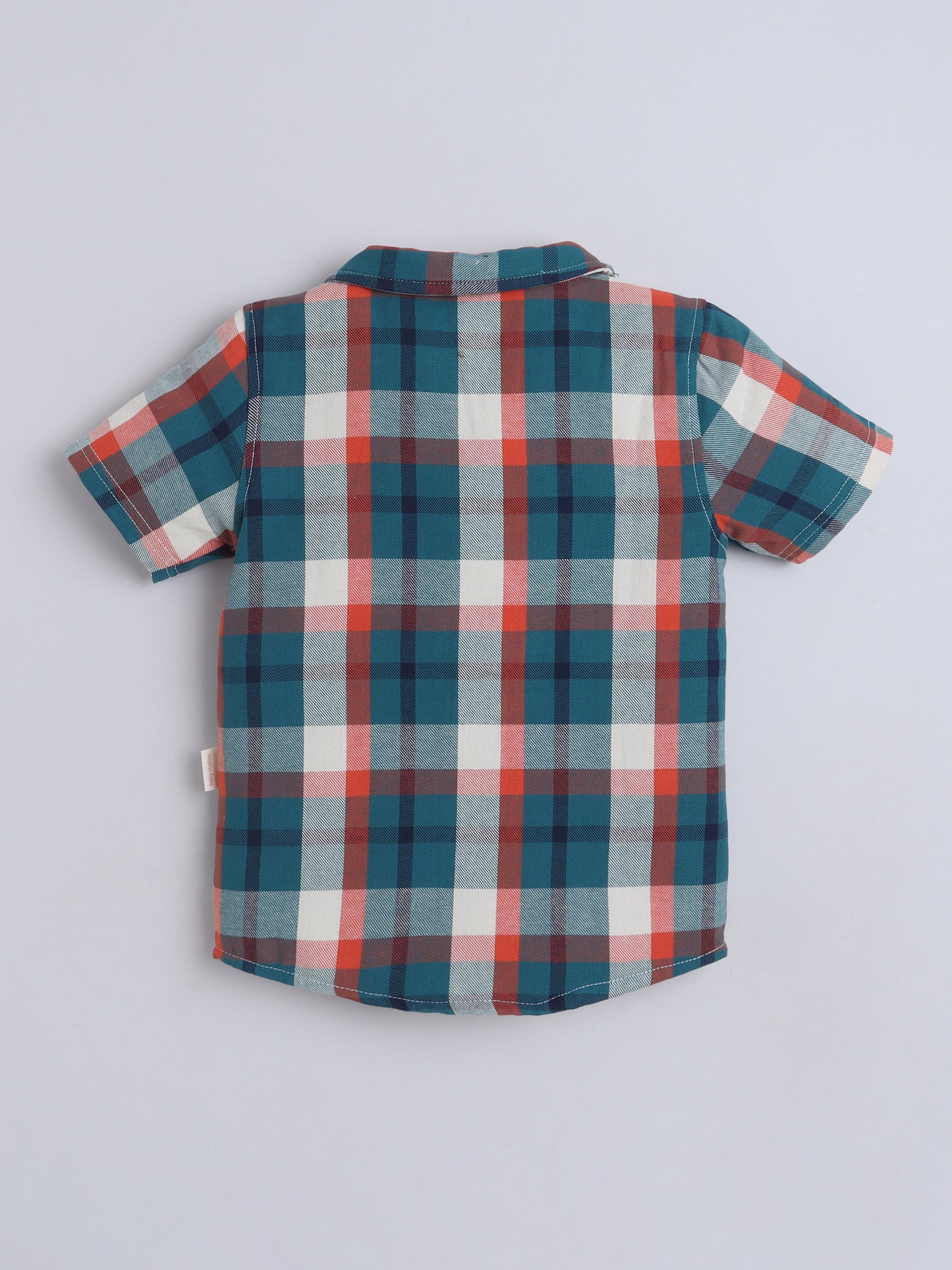 Boys Cotton Shirt - Green Checked