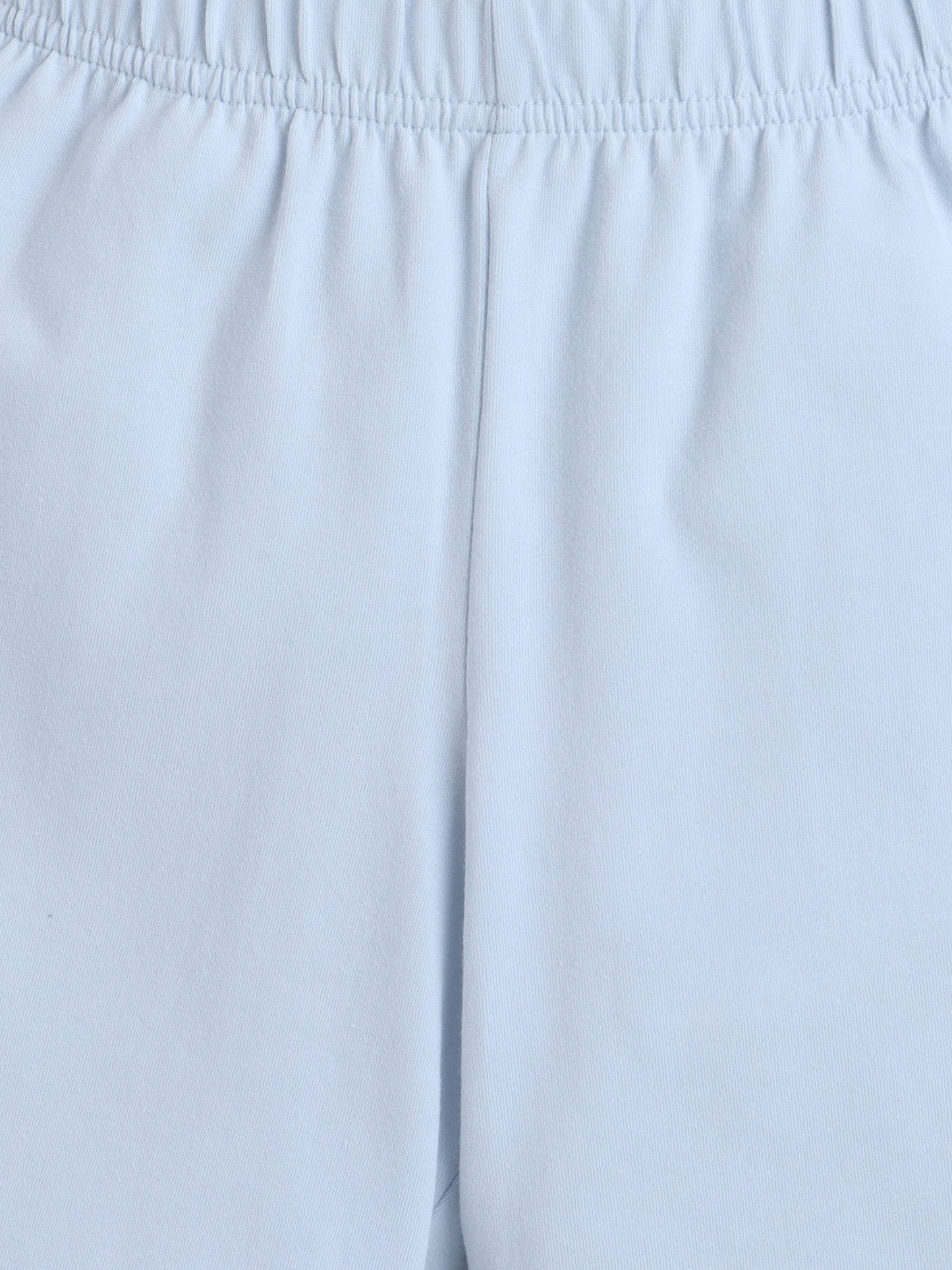 Baby Nation Cotton Knit Half Sleeve Coord Short Set - Blue Glitter
