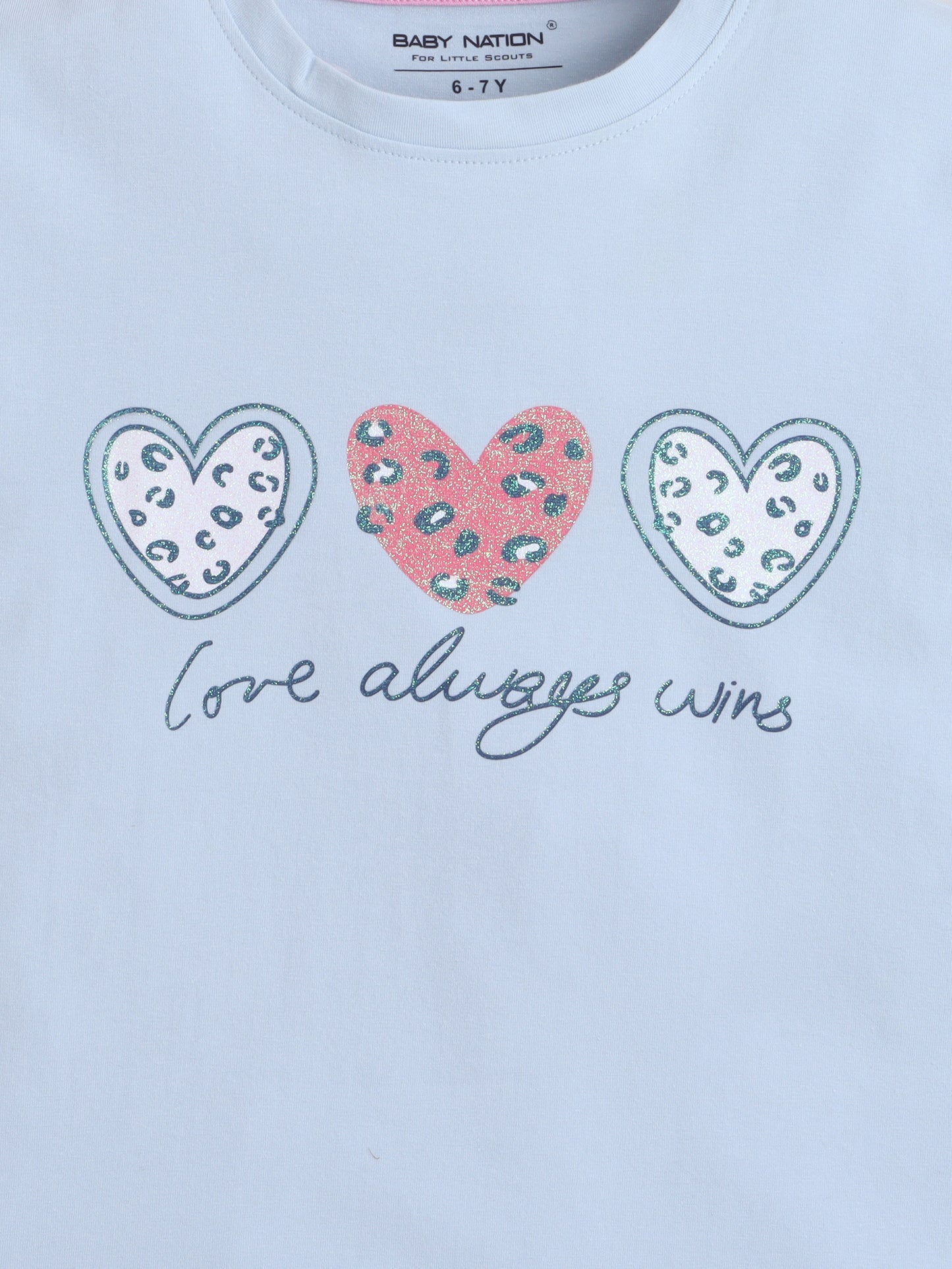 Unisex Cotton Coord Sets- Blue Glitter