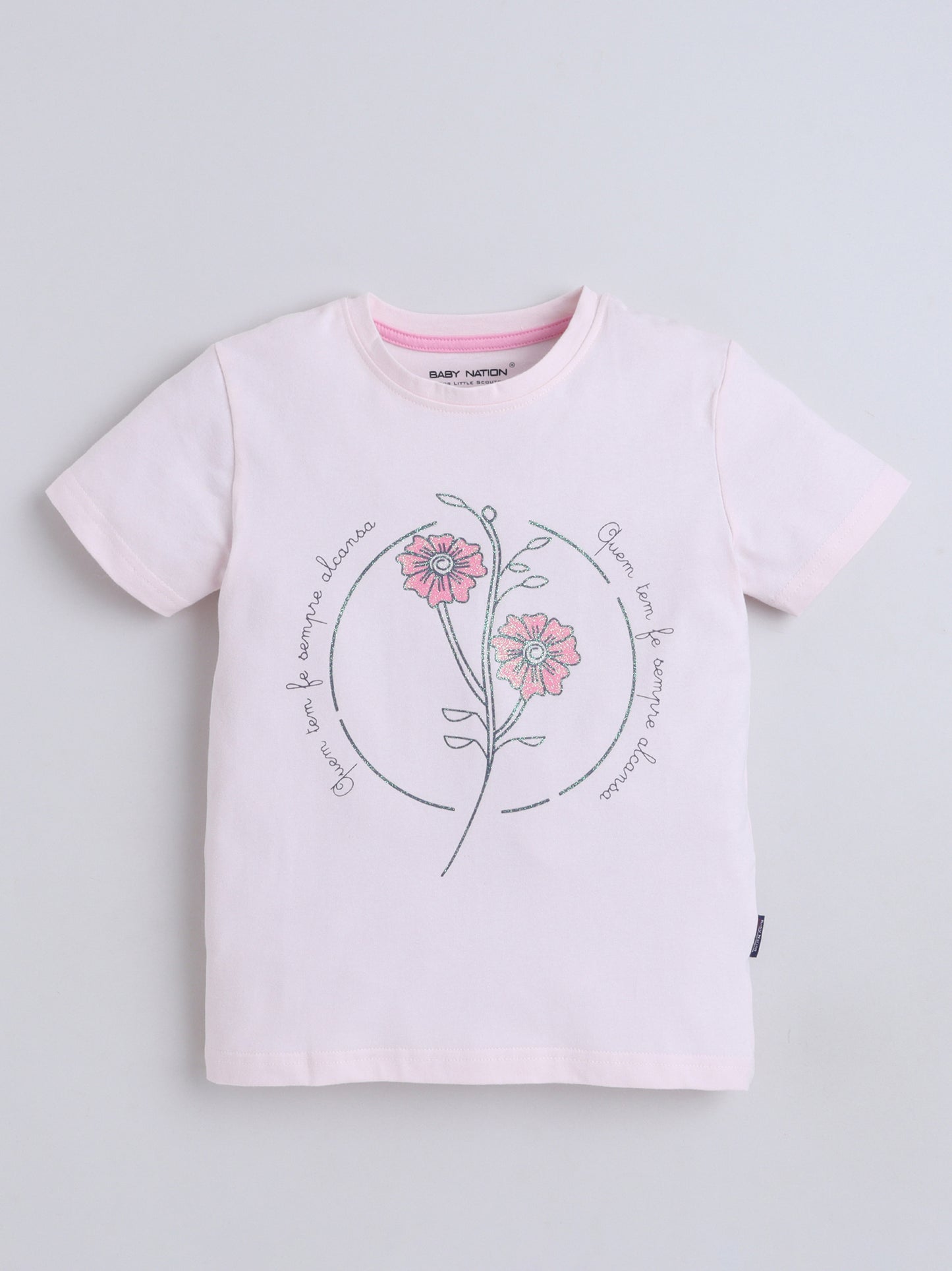 Unisex Cotton Coord Sets-Pink Glitter