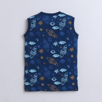 Baby Nation Boys Navy Summer Sleeveess Sets