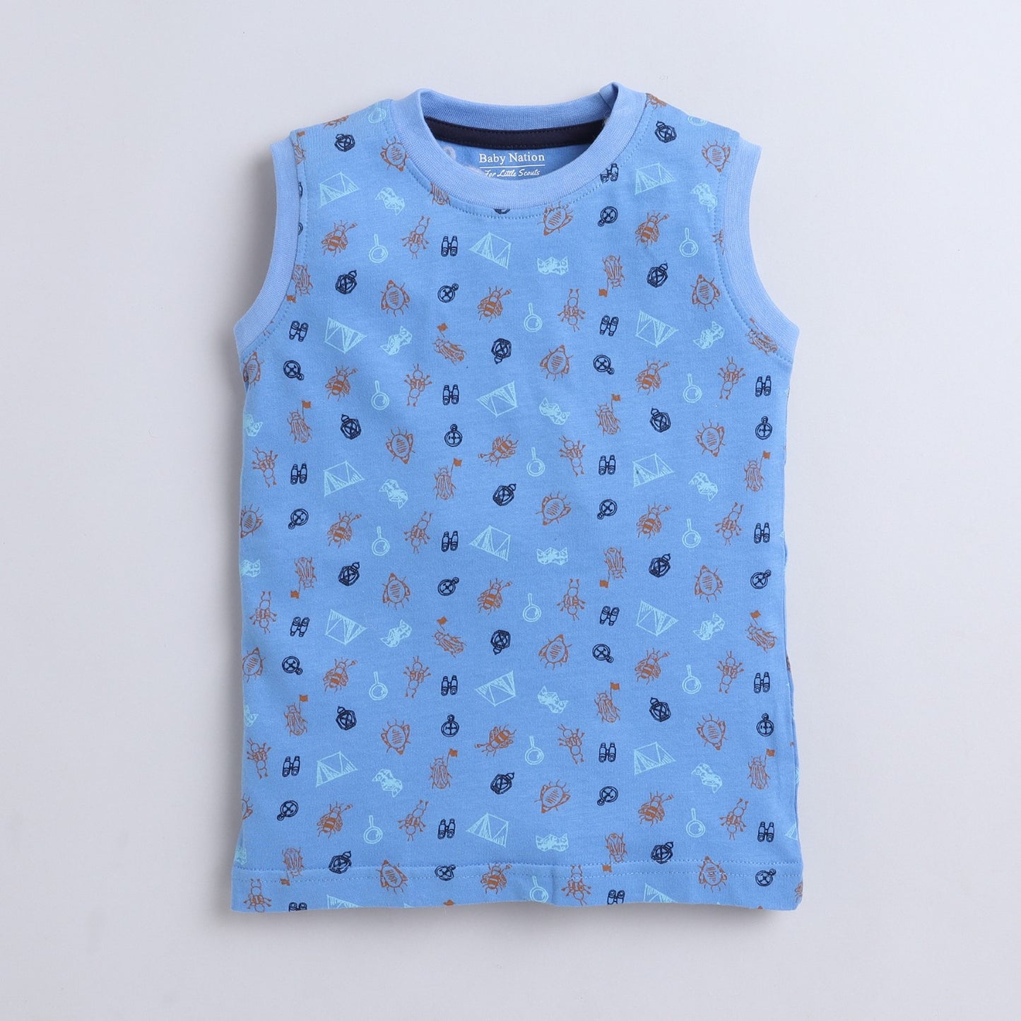 Baby Nation Boys Blue Summer Sleeveess Sets