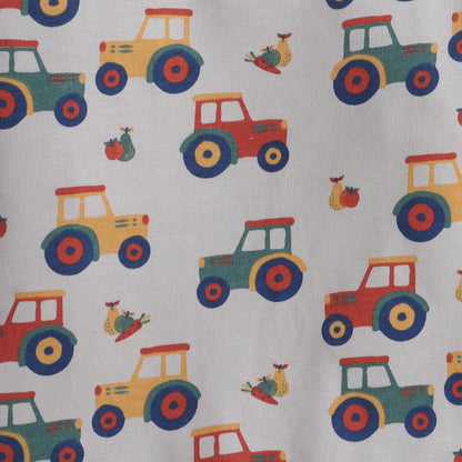 Unisex Kids Tractor Print Sweatshirt – Beige