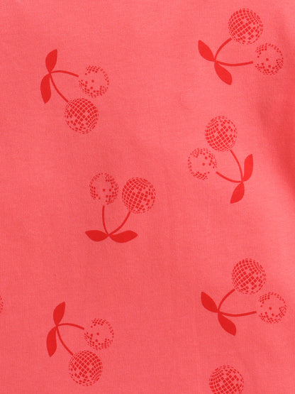 Baby Nation Kids Printed Cotton Night Suit Set - Orange AOP