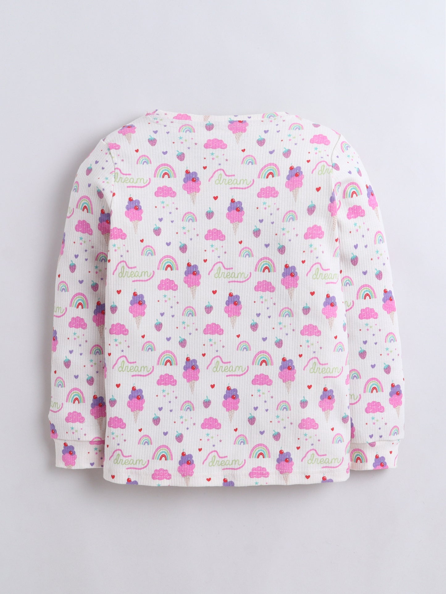 Baby Nation Kids Printed Cotton Night Suit Set - Ice Cream