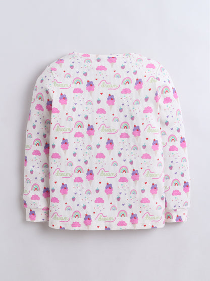 Baby Nation Kids Printed Cotton Night Suit Set - Ice Cream