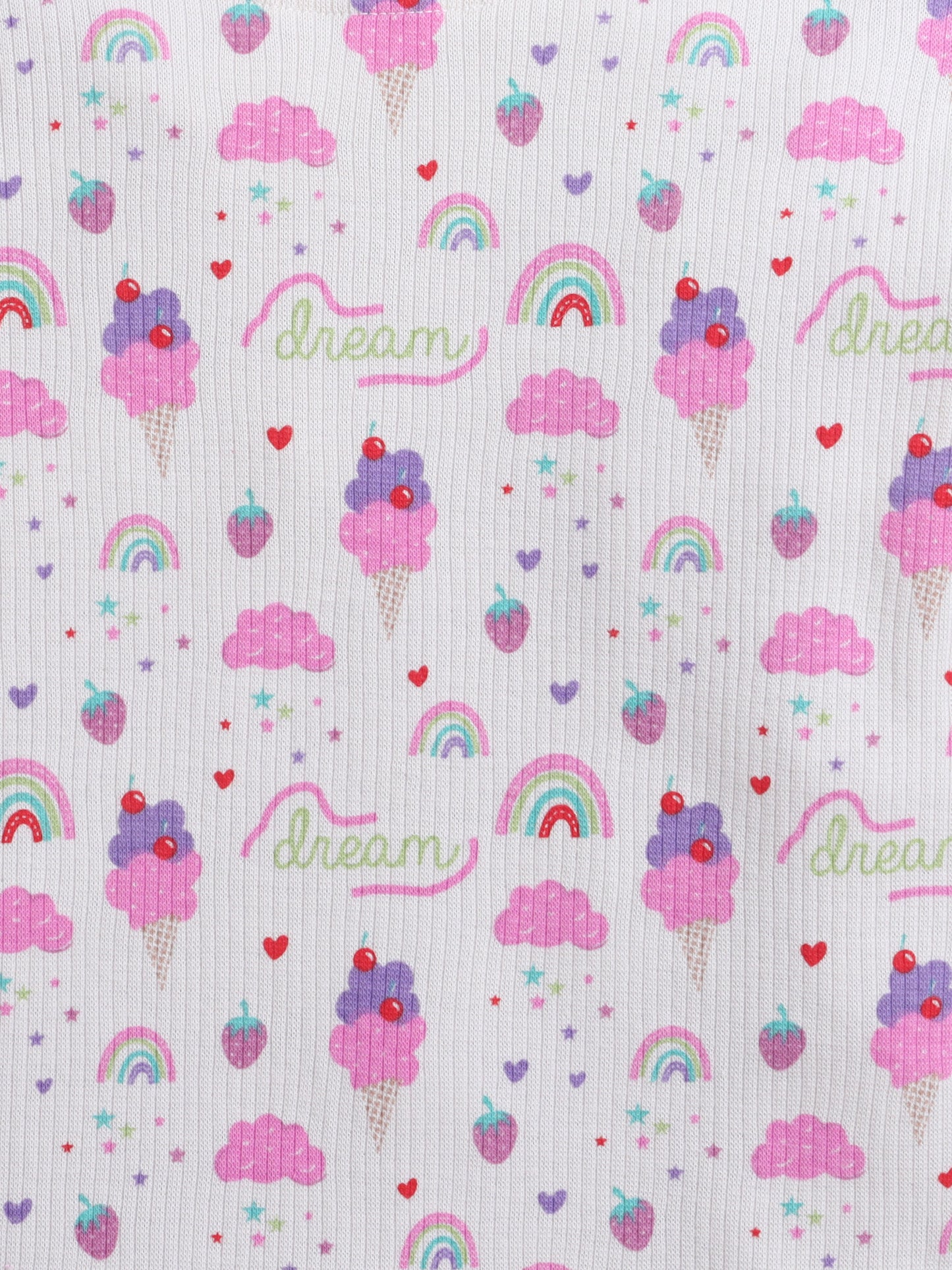Baby Nation Kids Printed Cotton Night Suit Set - Ice Cream