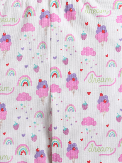 Baby Nation Kids Printed Cotton Night Suit Set - Ice Cream