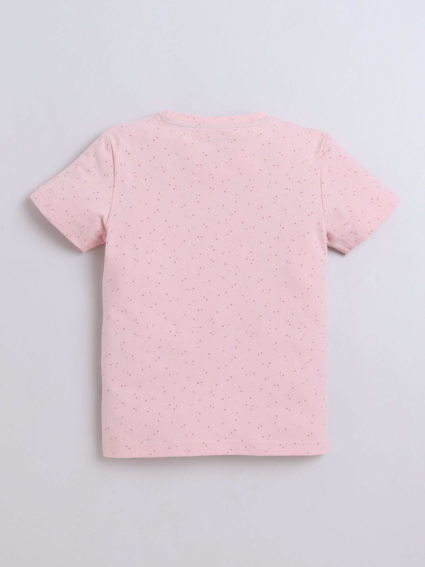 Baby Nation Cotton Knit Half Sleeve Coord Short Set - Pink Dot