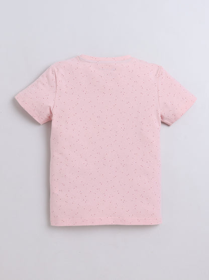 Baby Nation Cotton Knit Half Sleeve Coord Short Set - Pink Dot