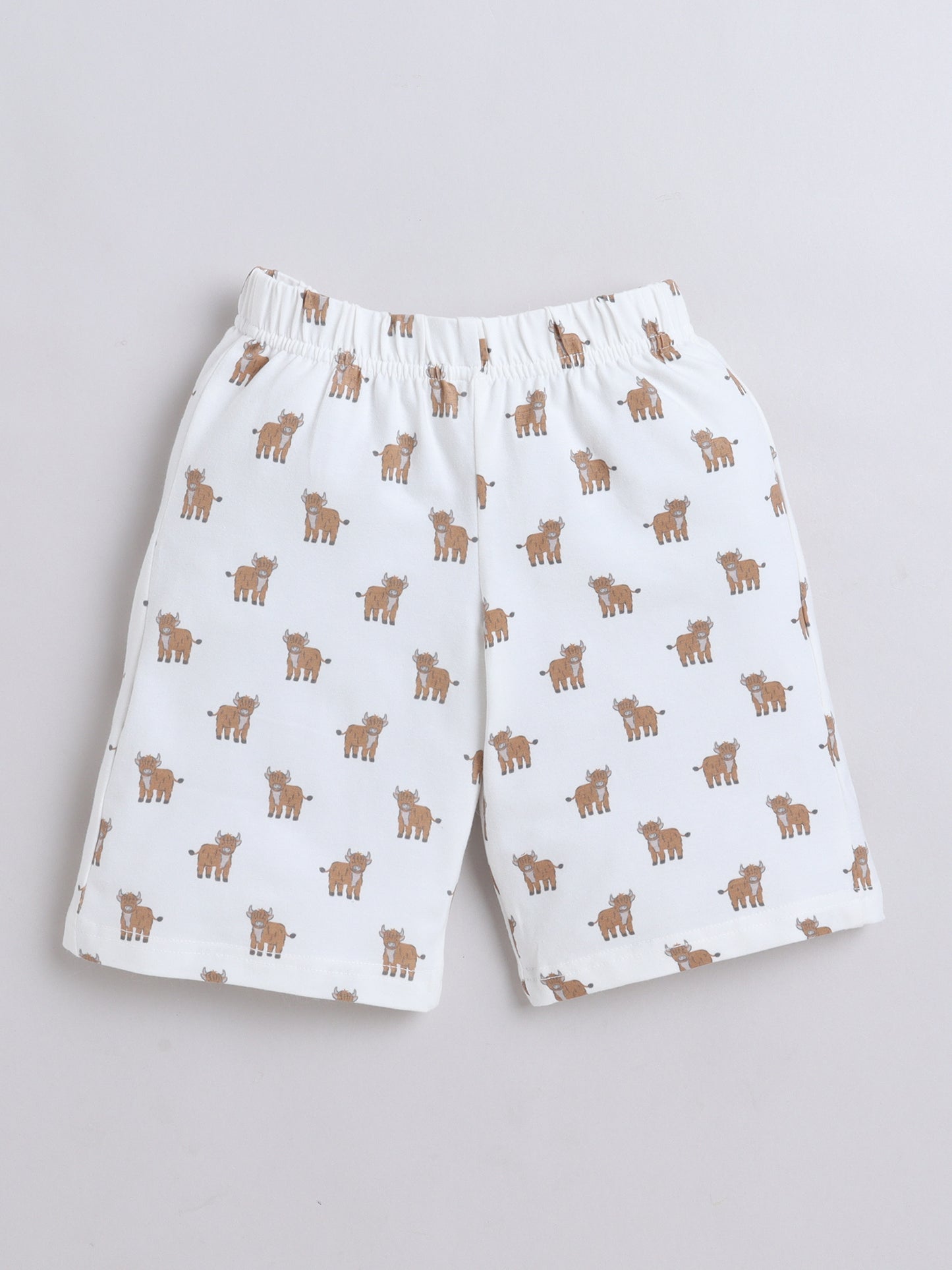 Baby Nation Cotton Knit Half Sleeve Coord Short Set - Yalk