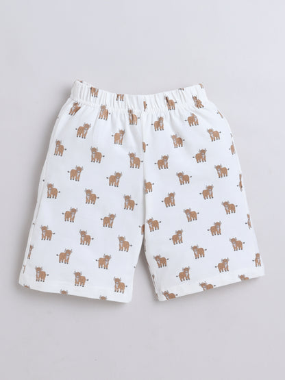 Baby Nation Cotton Knit Half Sleeve Coord Short Set - Yalk