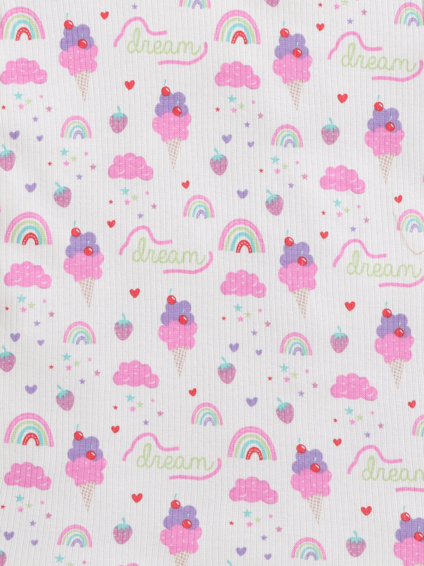Girls Frill Sleeve T-Shirt - Ice Cream AOP