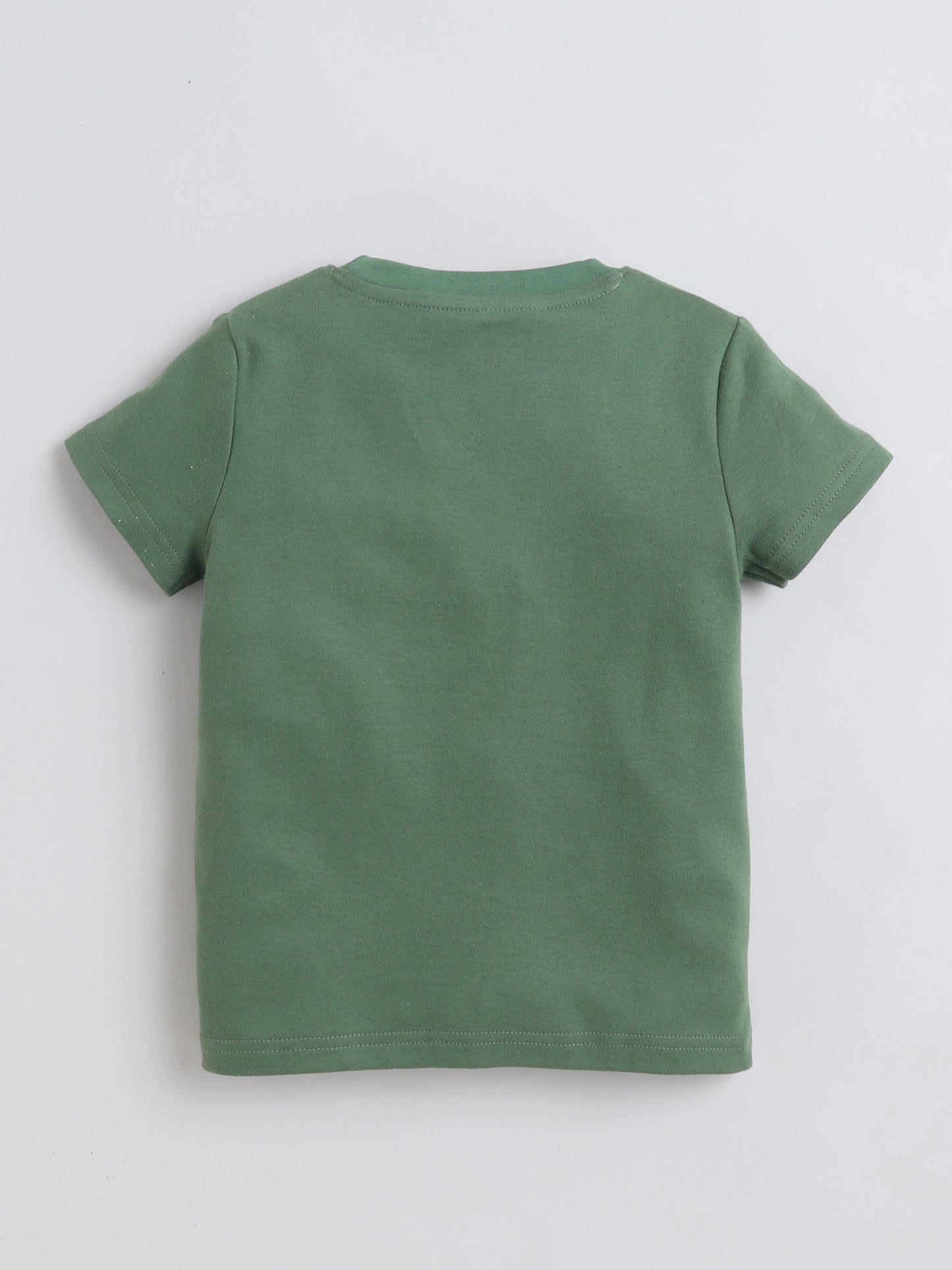 Baby Nation Cotton Knit Half Sleeves Sunshine Printed T-Shirt - Green