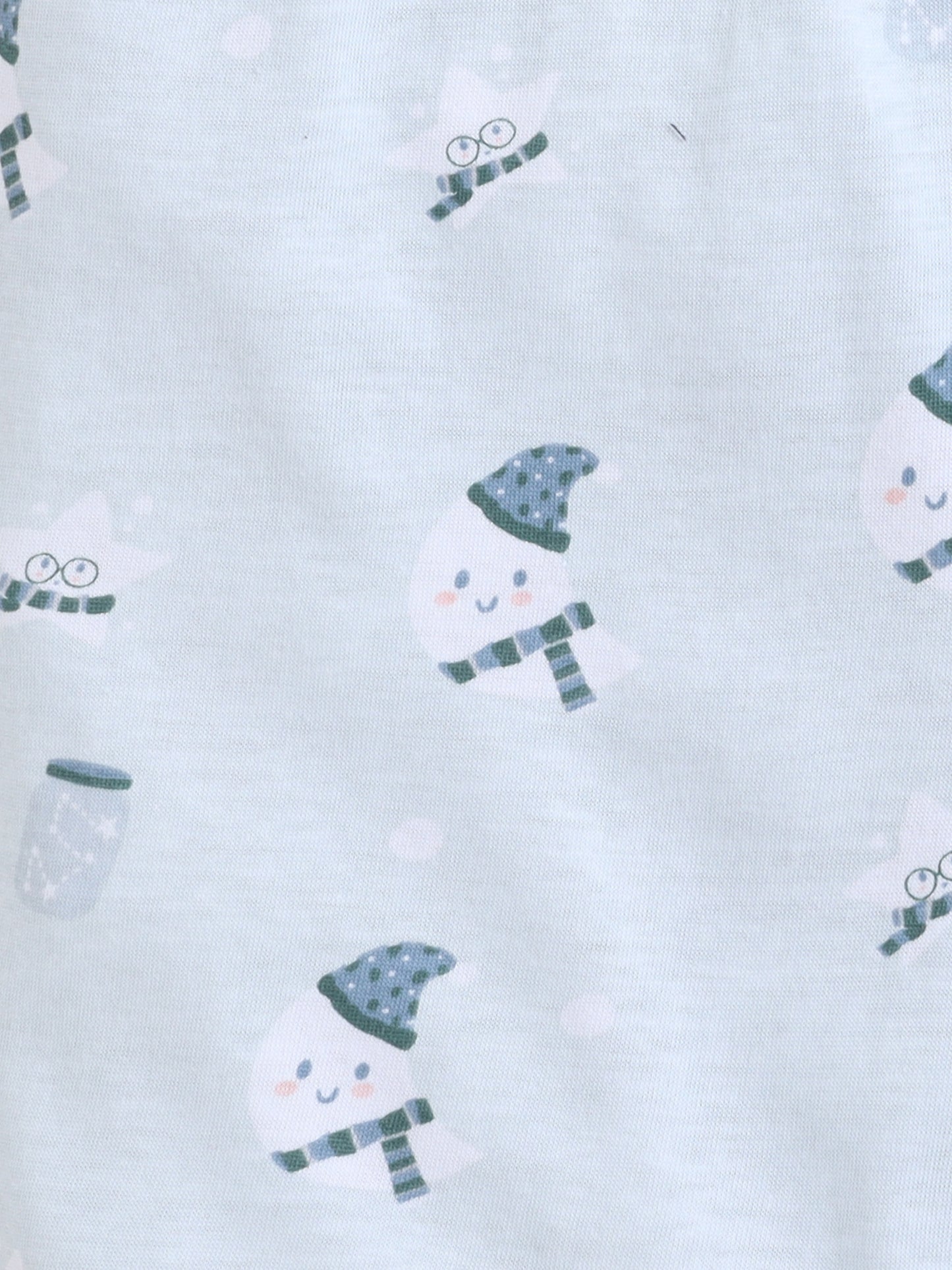 Baby Nation Cotton Knit Half Sleeves Baby Rat Printed Coordinating Shorts Set - Light Green