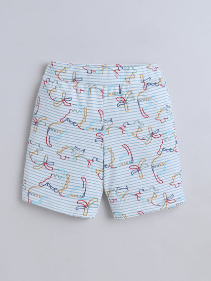 Unisex Shorts - White Dino