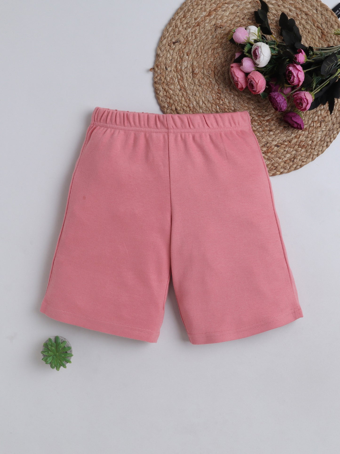 Unisex Solid Shorts - Matte Pink