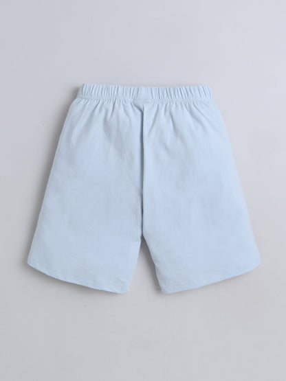 Unisex Solid Shorts - Light Blue