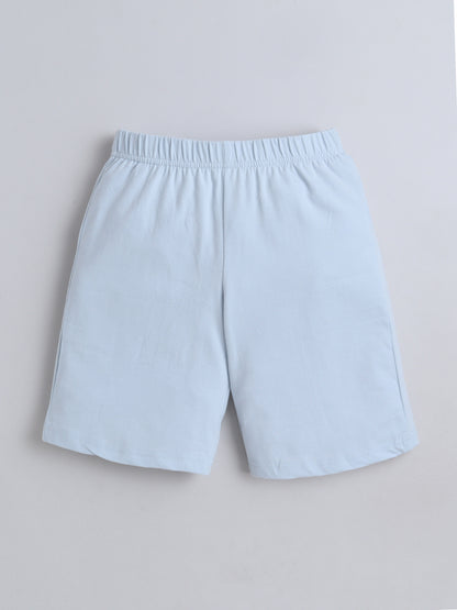 Unisex Solid Shorts - Light Blue