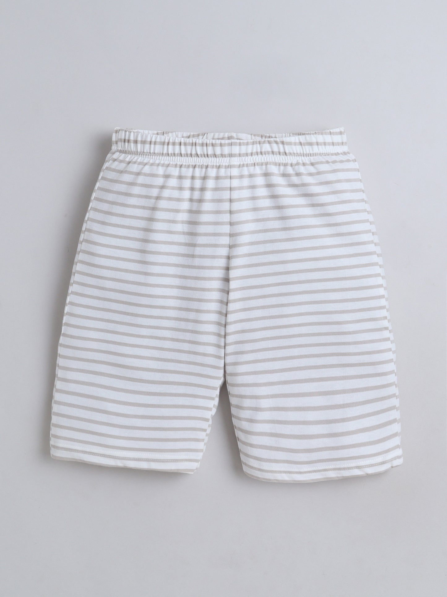 Unisex Solid Shorts - Grey Stripes