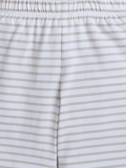 Unisex Solid Shorts - Grey Stripes